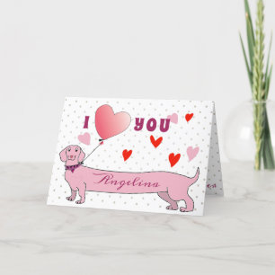 Süßes rosa Valentinstag Feiertagskarte