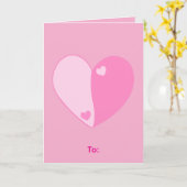 Süßes rosa Valentinstag Karte (Gelbe Blume)