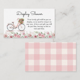 Süßes Rosa Vintage-Fahrrad Mädchen Display Baby Sh Begleitkarte