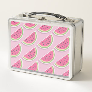 Süßes rosa Wassermelonenmuster Metall Brotdose