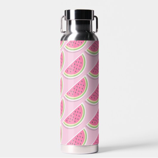 Süßes rosa Wassermelonenmuster Trinkflasche (Vorne)
