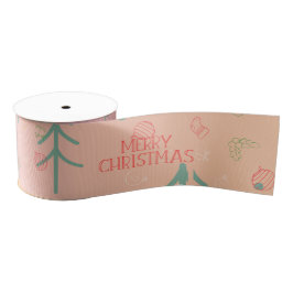 Süßes Rosa Weihnachten Ripsband
