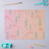 Süßes Rosa Weihnachten Seidenpapier (Basteln)