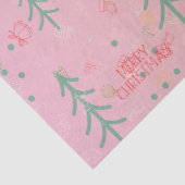 Süßes Rosa Weihnachten Seidenpapier (Detail)