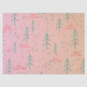 Süßes Rosa Weihnachten Seidenpapier (Vorderseite)