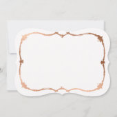 Süßes Rose Gold-Effekt Hochzeitskuchen Tafelschild Einladung (Rückseite)