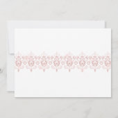 Süßes Rose Gold Kindergeschenk Einladung (Rückseite)