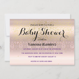 Süßes Rose Gold Kindergeschenk Einladung
