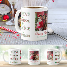 Süßes Rot Grün Weihnachtsmuster Kaffeetasse