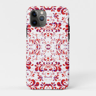 Süßes rot-weißes Blumenmuster Case-Mate iPhone Hülle