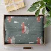 Süßes rotes Auto Weihnachtsbaum Winter Muster Seidenpapier (Geschenk)