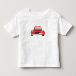 Süßes rotes Cartoon-Auto Kinder T-Shirt nach Maß