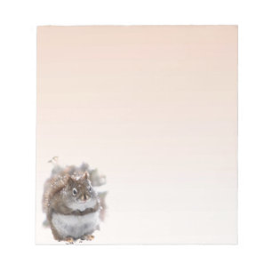 Süßes rotes Eichhörnchen Notizblock