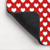 Süßes rotes Herz-Muster – Romantischer Liebeshinte Mousepad (Ecke)