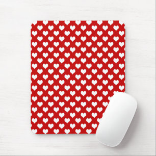 Süßes rotes Herz-Muster – Romantischer Liebeshinte Mousepad