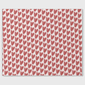 Süßes rotes Herz Zeichnung Geschenkpapier (Flach)