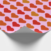 Süßes rotes Herzen-Muster Geschenkpapier (Ecke)