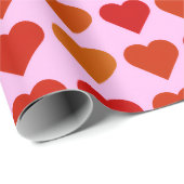 Süßes rotes Herzen-Muster Geschenkpapier (Rolleneckpunkt)