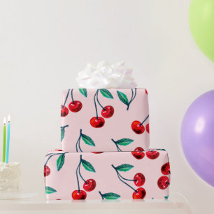 Süßes rotes Kirschenmuster Geschenkpapier