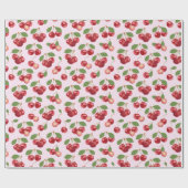 Süßes rotes Kirschenmuster Geschenkpapier (Flach)