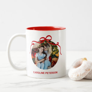 Süßes rotes Koketten-Schleifenband, individuelles  Zweifarbige Tasse