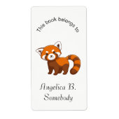 Süßes Rotes-Panda-Exlibris (Vorne)