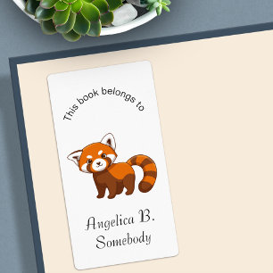 Süßes Rotes-Panda-Exlibris