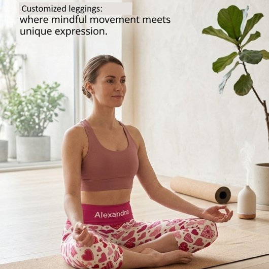 Süßes rotes rosa Herz Capri Leggings