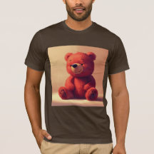 „Süßes rotes Teddybär-T-Shirt für Männer“