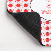 Süßes rotes Tomatenmuster Hallo Süße Tomate Mousepad (Ecke)