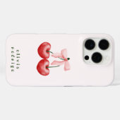 Süßes rotes und rosa Kirschherz-Schleifchen Case-Mate iPhone Hülle (Rückseite (Horizontal))