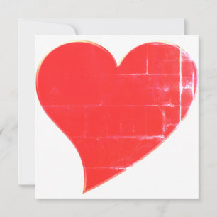 Süßes rotes vintage-herz mit distressed-effekt Val