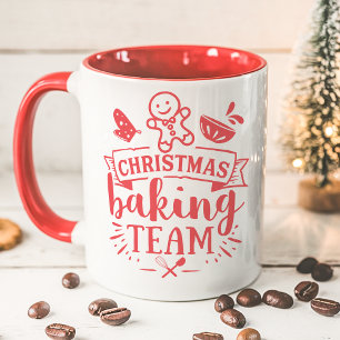 Süßes rotes Weihnachtsbackteam Tasse