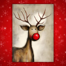 Süßes Rotnasen-Rentier-Weihnachten