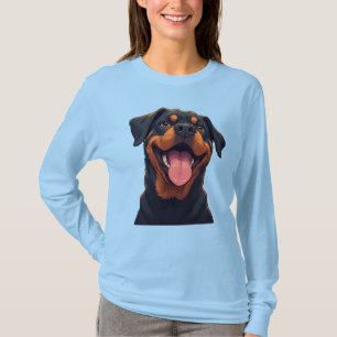 Süßes Rottweiler-Porträt für Hunde-Liebhaber und G T-Shirt