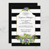 Süßes saftiges Blumengarten-Brautparty Einladung (Vorne/Hinten)