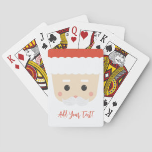 Süßes Santa-Gesicht Deck Spielkarten