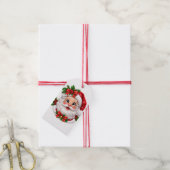 Süßes Santa-Gesicht Geschenkanhänger (Mit Garn)