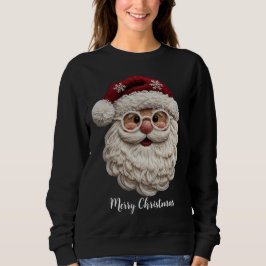 Süßes Santa-Gesicht-Shirt zum Weihnachtsfest Sweatshirt