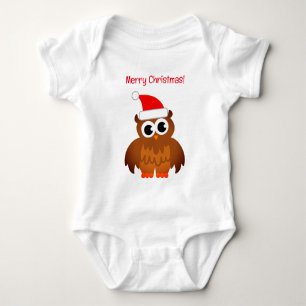 Süßes Santa-Käuzchen-Weihnachts-Babyooverall Baby Strampler