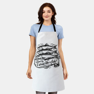Süßes Sardinenfisch-Zitat-T-Shirt Schürze