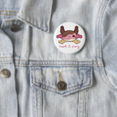 Süßes & Sassy Axolotl Neapolitanes Ice Creme Button (Beispiel)