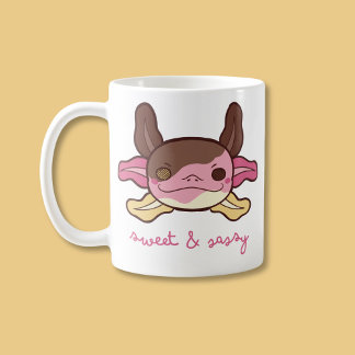 Süßes & Sassy Axolotl Neapolitanes Ice Creme Zweifarbige Tasse
