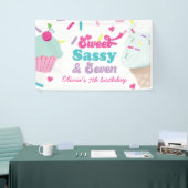 Süßes Sassy und Sieben Eiscreme und Kuchen Geburts Banner (Messeveranstaltung)