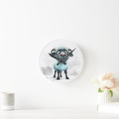 Süßes Schaf Cozy Design Runde Wanduhr (Zuhause)