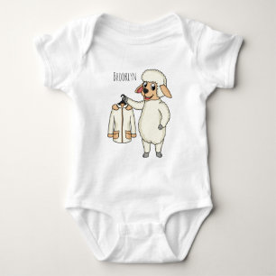 Süßes Schaf mit Jacke Cartoon Baby Strampler