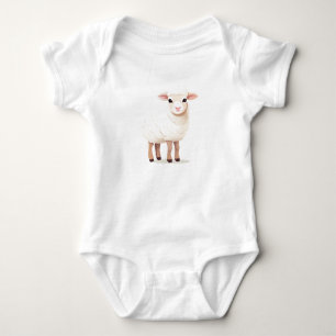 Süßes Schaf Niedliches Bauernhof-Tier Baby-Body Baby Strampler