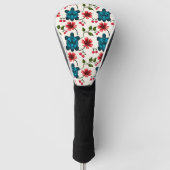 Süßes Schildkröten-Blumenmuster Golf Headcover (Vorderseite)