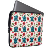 Süßes Schildkröten-Blumenmuster Laptopschutzhülle (Vorne Rechts)