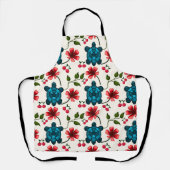 Süßes Schildkröten-Blumenmuster Schürze (Vorderseite)